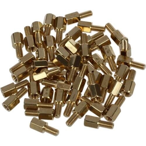Top quality 50 Pcs M3 Male x M3 Female Hex Head PCB Standoffs Spacers 12mm Length