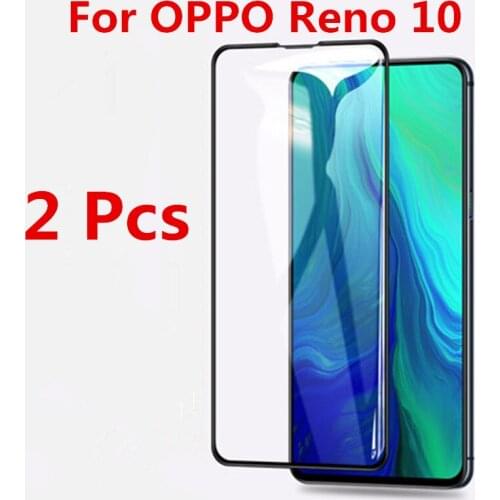 2 Pcs High quality Full cover Protective Glass For OPPO Reno 10 reno10 Tempered Screen Protector Glass Film Case