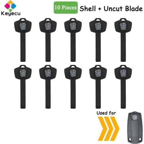 KEYECU 10PCS/Lot Replacement Plastic Emergency Key Blade - Without Chip - FOB for BMW E90 E92 E93 E60 X5 X6 1/ 6 Series X5 X6