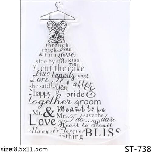 ZhuoAng Dress Clothes Bracing Clear Stamps/Seals For DIY Scrapbooking/Card Making/Album Decorative Silicon Stamp Crafts