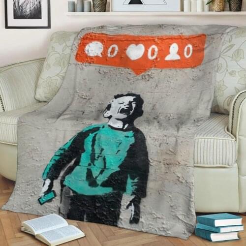 0 3D Print Plush Blanket Throw On Sofa Home Decor Soft Warmth Washable Nap Blanket Dropshipping