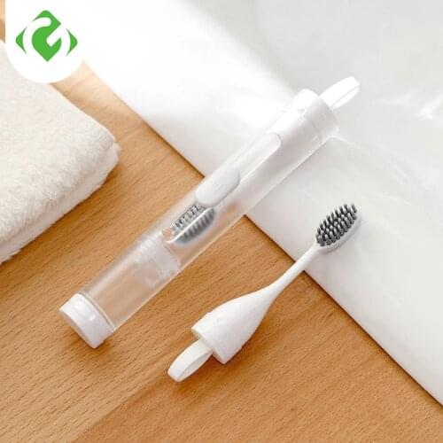 1PCS Portable travel toothbrush for business trip with small head mini foldable small adult travel male and female suit tool GY