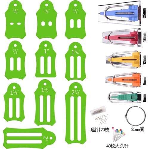 10PCS Multi-SizesTape Maker Patchwork Tools Sewing Tools Manual DIY Making Ribbons Fabric Weaving Strips