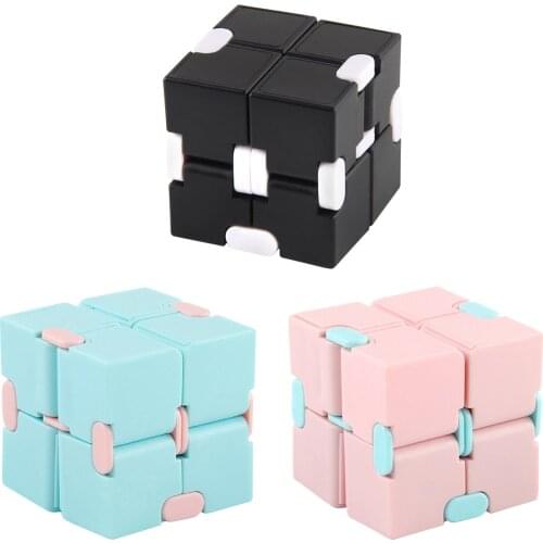 3PCS Folding RubiksS Cube Toy попs Fidget Reliver Stress Push It Antistress Toys Adult Children Sensory Relieve Autism Shipping