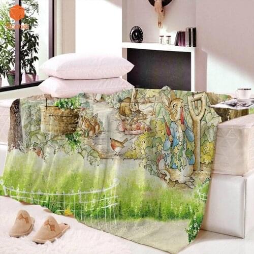 Custom 3D Blanket Rabbit Carrot Super Soft Nap Blanket Zoo Beach Towel For Adults Blanket Throws bedsheet Travel CB68