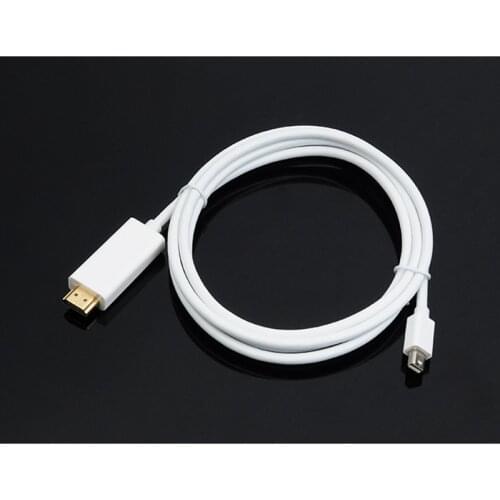 50pcs/lot*6FT Thunderbolt Mini DisplayPort Mini Display Port Male to HDMI Male Converter cable For Apple Mac Macbook Mac Pro