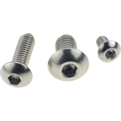 50pcs/Lot M5x8 mm M5*8 mm yuan cup Half round head 304 Stainless Steel Hex Socket Head Cap Screw Bolts