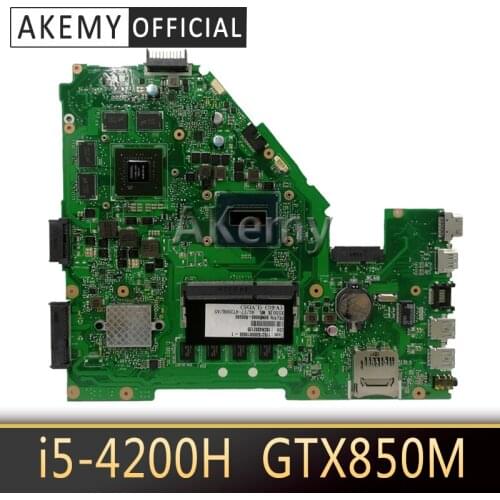 Akemy X550JD X550JK Laptop motherboard for ASUS X550JD FX50J ZX50J A550J X550J X550 Test original mainboard I5-4200H GTX850M