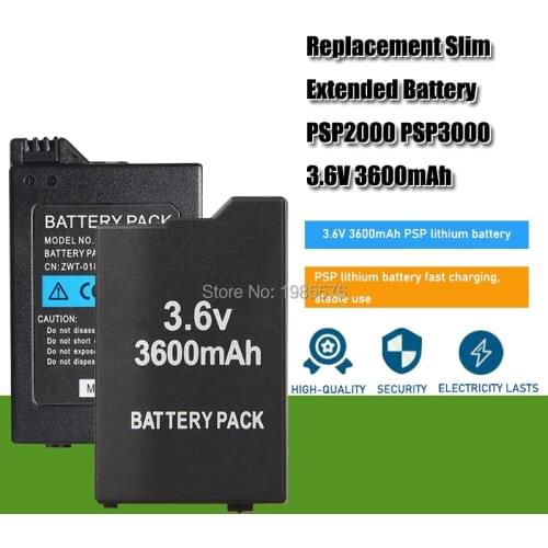 Battery for Sony PSP2000 PSP3000 PSP 2000 PSP 3000 Gamepad PlayStation Portable Controller 3600mAh New Replacment Batteries