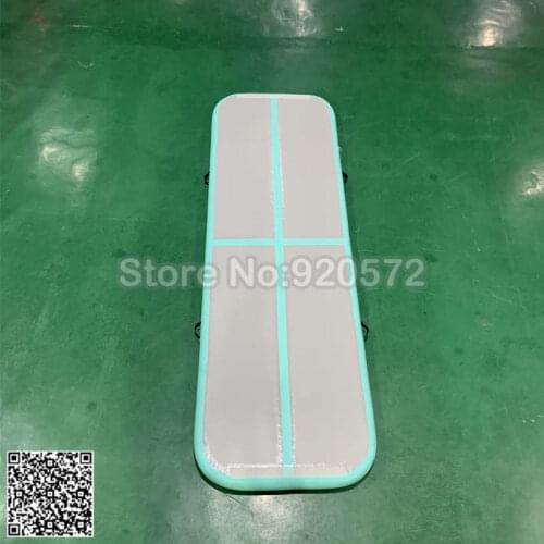 Free Shipping&Pump 3x1x0.1m Small Gym Crash Air Track,Kid Gymnasium Mats, Inflatable Mini Light Green Gym Air Track For Kids
