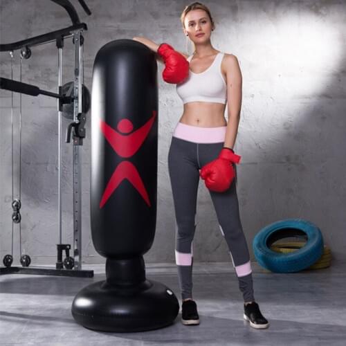 160 Cm Taekwondo Equipment Boxing Punching Bag Inflatable Punching Bag Tumbler Muay Thai Training Decompression Punching Bag