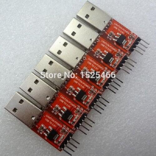 CE009*6 6pcs USB DC DC 5V to 3.3V Multipurpose Voltage Regulator Buck Module for esp8266 Zigbee FPGA CPLD Development Board