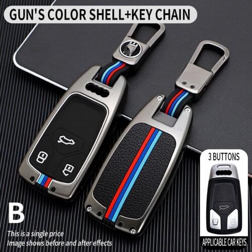 Car Key Case Cover Key Bag For Audi a1 a3 8v a4 b9 a5 a6 c7 q3 q5 q7 tt Holder Shell Auto Keychain Protect Set Accessories