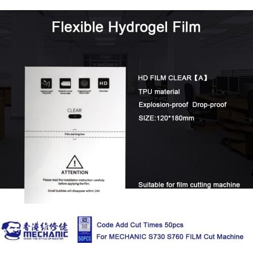 MECHANIC 50pcs Flexible Hydraulic Film For Iphone Mobile Phone Screen Protection Use For Auto Film Cutting Machine HD Films