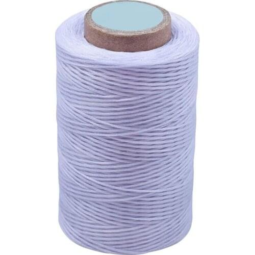 Imzay White - 284Yards Leather Sewing Waxed Thread-Practical Long Stitching Thread For Leather Craft,Bookbinding