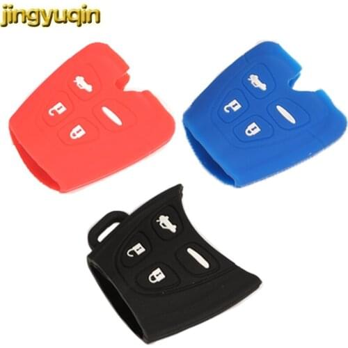 Jingyuqin New arrivel Car Key Case Key Cover For SAAB 9-3 9-5 93 95 Blank Remote Car Key Shell Car-styling
