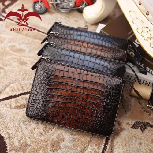 1PC Blue Color 100% Genuine Leather Clutch Man & Women Clutch Bag for Party, Evening Clutch Bags Custom Clutches Wholesale Price