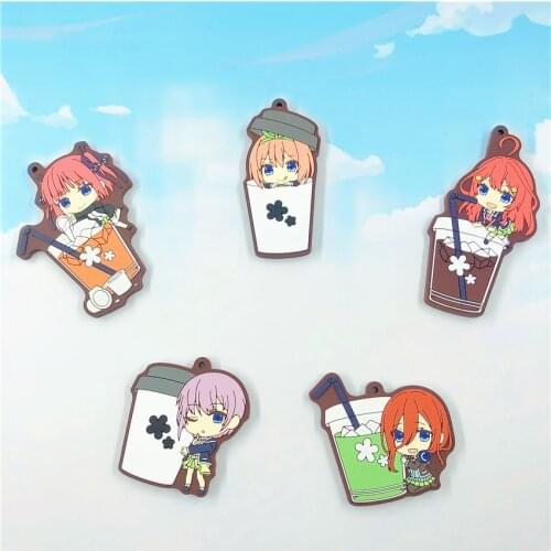 The Quintessential Quintuplets Anime keychain Rubber strap/mobile phone strap Keyring Number