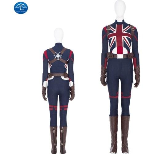 ManLuYunXiao Superheroine Captain Carter Cosplay Costume Women Agent Carter Halloween Outfit Any Size