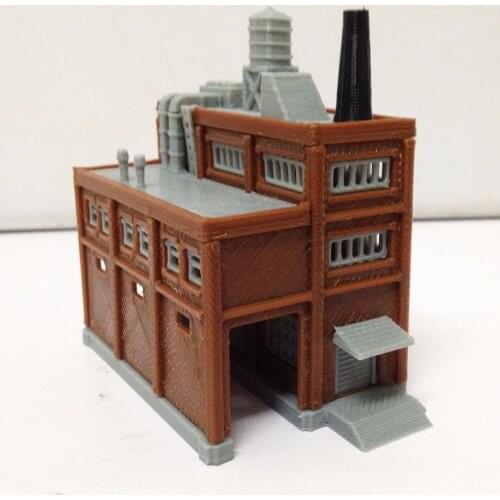 Outland Models Building Large Factory with Train Passage Z Scale 1:220 Railroad