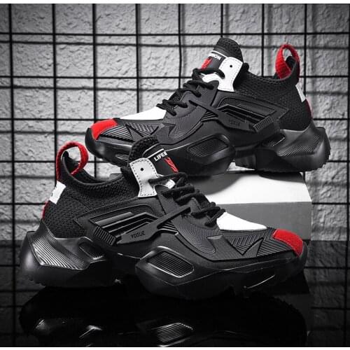 Mens Sneakers Non-slip Thick Bottom Breathable Sports Shoes Comfortable Outdoor Running Shoes Men Athletic Shoes Zapatillas