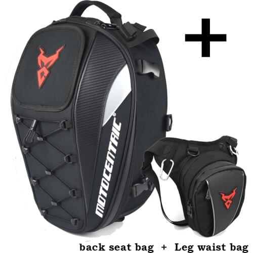 2019 New 100% Waterproof Motorcycle Helmet Bags Rear Tail Bags Waist Leg Bag Shoulder Backpack Outside Sport Moto Racing Bag