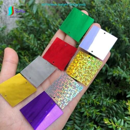 Wholesale Weight 500g Diameter 30MM Red,Gold,Silver,Green,Red,Purple 2-Holes Square Loose Sequins 1800PCS S0938L