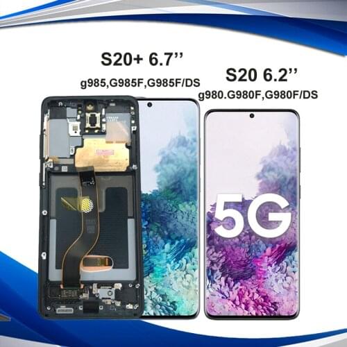 Original AMOLED LCD For Samsung Galaxy S20 G980 LCD Display Touch Screen Assembly Replace For Samsung S20+ PLUS G985 G985F LCD