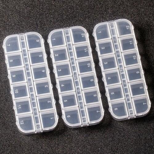 Plastic Storage Jewelry Box Compartment Adjustable Container for Beads earring box for jewelry rectangle Box Case