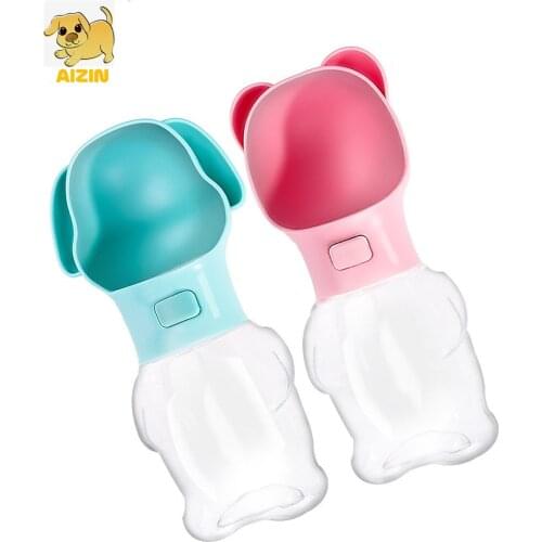 Portable Dog Water Bottle Cartton Style Cat Drinking Bowl Safety Outdoor Travel 500ML For Large Pets Dispenser Feeder Products