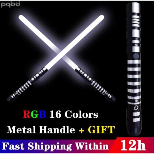 Pqbd Lightsaber RGB 16 Colors Metal Detachable Sword Personalized Ultra Saber Childrens Luminous LED Light Toy Cosplay Gifts