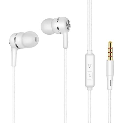 Simple Universal In-ear Headphones Inline Computer Phone With Wheat Headset Wire Headset Bluetooth Earphone V4.2 Stereo