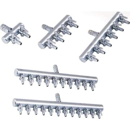 Air Pump Splitters Stainless Steel Metal Air Distributors Distribute Air Flow Inlet 8mm And Outlet 4mm Fish Aquarium Accessories