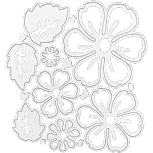Handmade DIY Spring Flowers Leaves Cutting Die Carbon Steel Cuts for Decor Card