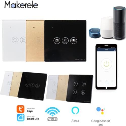Smart Life WiFi Touch Switch EU Zero / Single Fire Line 10/5/2A 1 Way Tuya Doorbell Curtain Dimming Speed Regulate switch