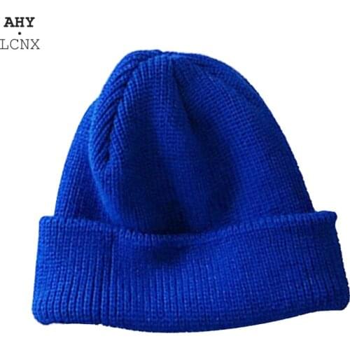 Autumn Winter Hats Solid Beanie Kids Knitted Hat Soft Christmas Children Fluorescent color Unisex Casual Solid Warm Melon Cap