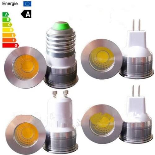LED Light MR11 Bulb 3W 12V 35mm Diameter Dimmable Mini Spotlight Bulb GU5.3 GU10 LED Lamps 220V 110V COB E27 E14