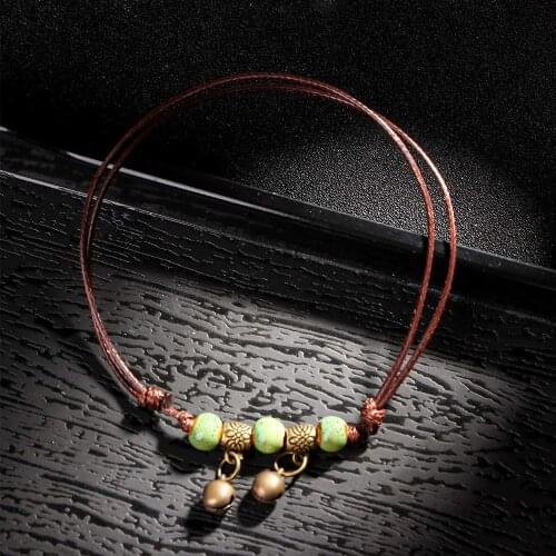 Vintage1 PCS Elegant Women Ladies Charm Round Double Bell Chain Bead Anklet Ankle Bracelet Beach Foot Bridal Jewelry Gift