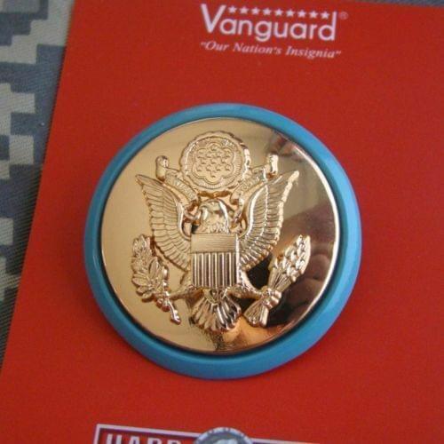 WW2 US ARMY EPLURIBUS UNUM EAGLE CREST EMBLEM CAP BADGE UNIFORM INSIGNIA MILITARY REENACTMENTS