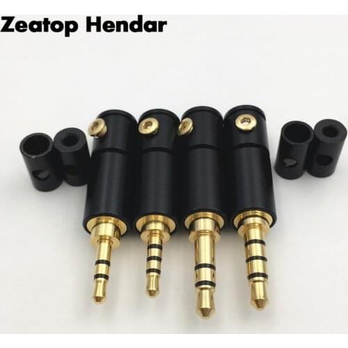1Pcs 2.5 / 3.5 mm 3 / 4 Pole Stereo Male Jack 2.5mm 3.5mm Audio Plug DIY Soldering Adapter for 2mm 4mm 6mm Cable Connector