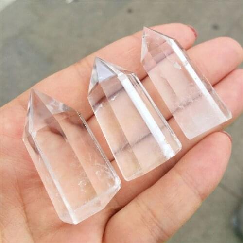 1pcs Good quality Natural white clear QUARTZ CRYSTAL WAND POINT Column Sceptres Pillar HEALING Reiki Chakra pendant