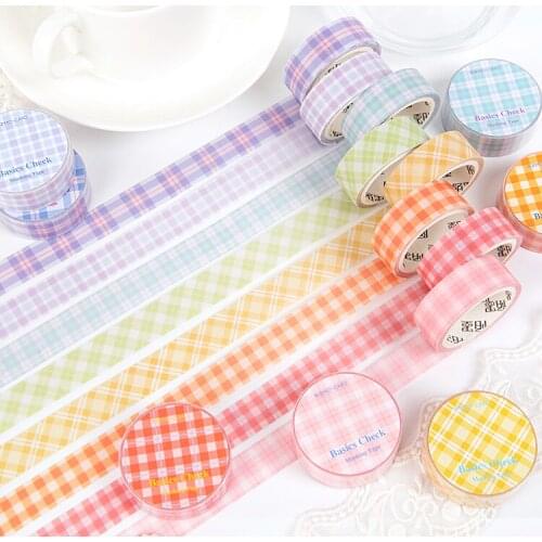 1pcs/lot Washi Masking Tapes stripe Sulfuric Paper Decorative Adhesive Scrapbooking DIY Paper Japanese Stickers