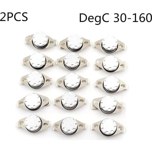2PCs 250V 10A Normally Open/Normally Close NO Thermostat Temperature Thermal Control Switch DegC 30-160 Celsius Degree SKSD301