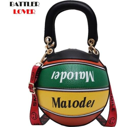 2020 New Design Colorful Basketball Women Purses and Crossbody Bags Casual Tote Bag Shoulder Bag in Daily for Female Bolsa