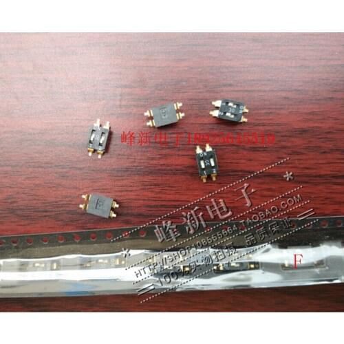 3Pcs Taiwan high temperature resistant black gold-plated IC patch 2P2 bit coding switch flat toggle 2.54mm pitch switch