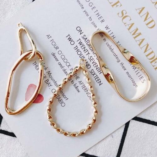 4 pieces/lot DIY Korean version of the drop shape alloy earrings pendant jewelry accessories