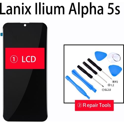 Black 6.26" For Lanix Ilium Alpha 5s LCD Display + Touch Screen Digitizer Assembly Phone Repair Parts + Tools