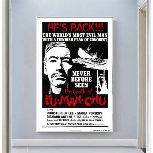 CP1139 The Castle of Fu Manchu (2) Classic Hot Movie Print Silk Fabric Poster Indoor Wall Art Decor Gift