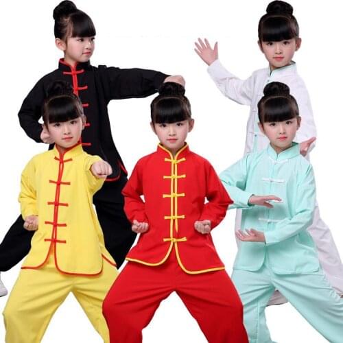 Children Chinese Traditional Wushu Clothing for Kids Martial Arts Uniform Kung Fu Suit Girls Boys Stage Performance Costume Set