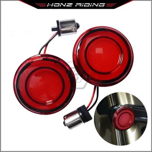 For Harley Touring Softail Dyna Sportster XL883 XL1200 Motorcycle Bullet Style LED Rear Turn Signal Conversions
